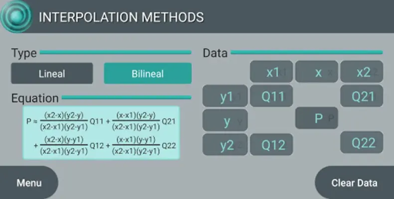 Interpolation Methods android App screenshot 0