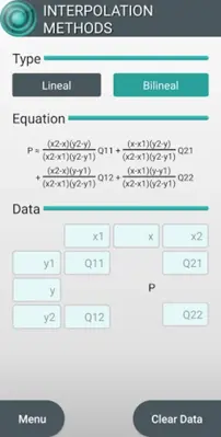 Interpolation Methods android App screenshot 3